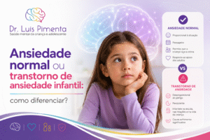 Diferenças entre ansiedade normal e transtorno de ansiedade infantil