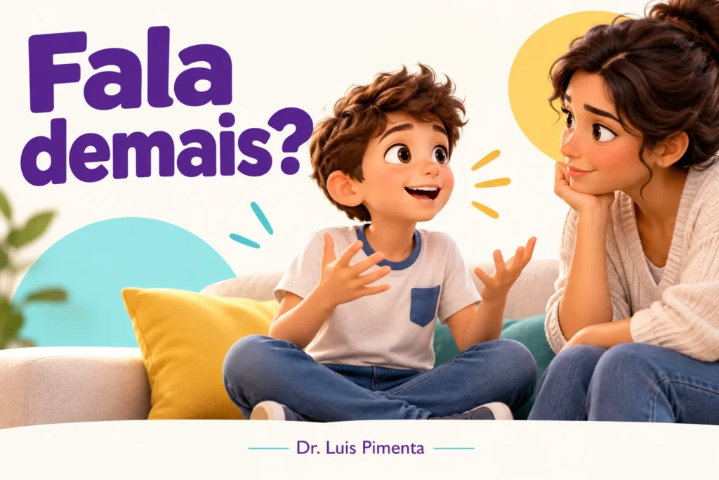 Criança e mãe conversam e escutam uma à outra.